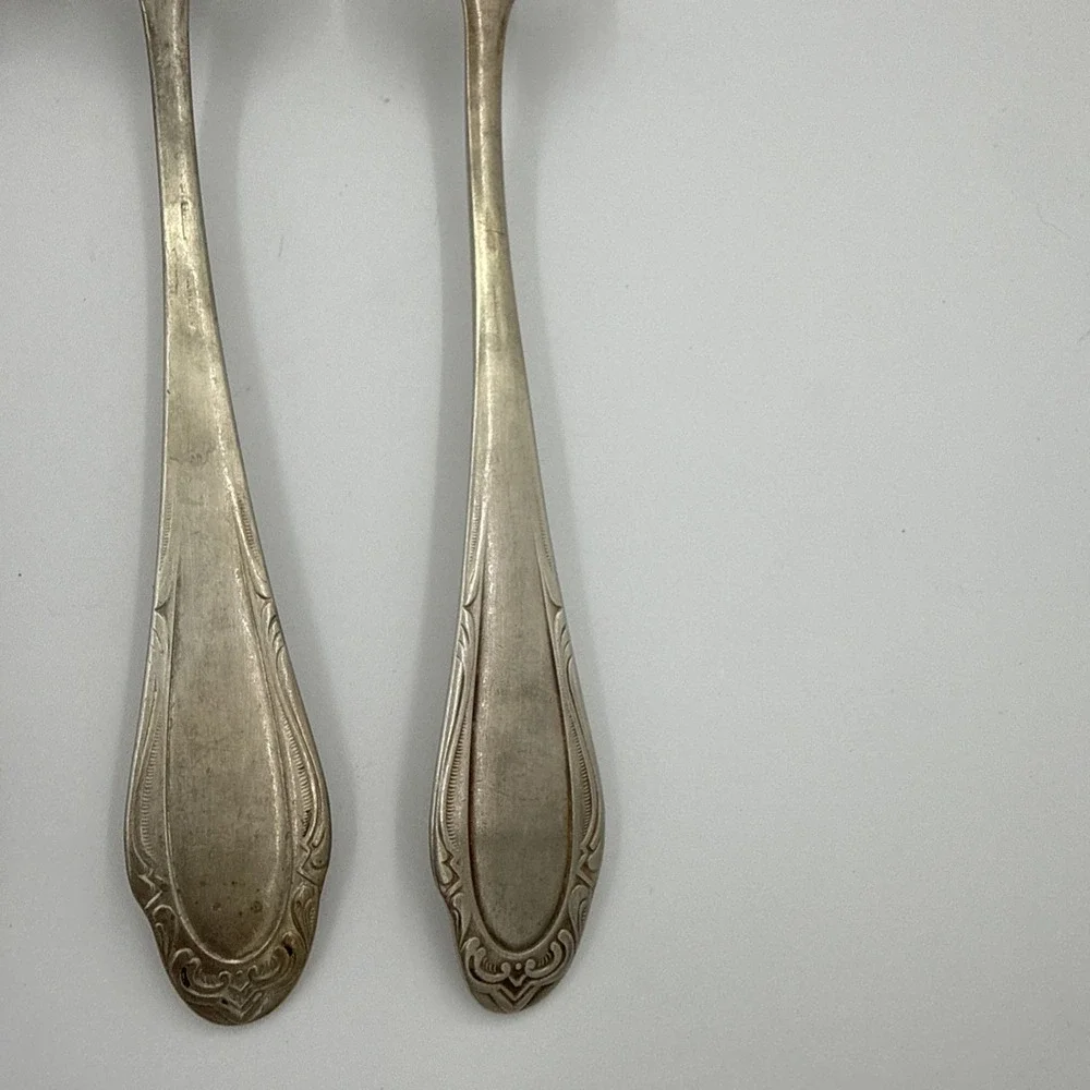Set Of Six German Vintage Silvia Silver plated Forks Rococo Style